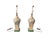 Postmodern Pair Vintage Francisco Ceja Tropical Leaf Lamps, Postmodern Pastel Palm Leaf Design Set of 2 For Sale - Image 3 of 9