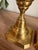 Late 20th Century Vintage Solid Brass Octagonal Candlesticks With Swirl Glass Bobeches, Pair For Sale - Image 5 of 13