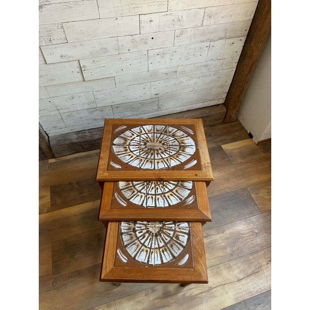 1960s Vintage Danish Teak Nesting Tables from Mobelfabrikken Toften, 1960s For Sale - Image 5 of 5