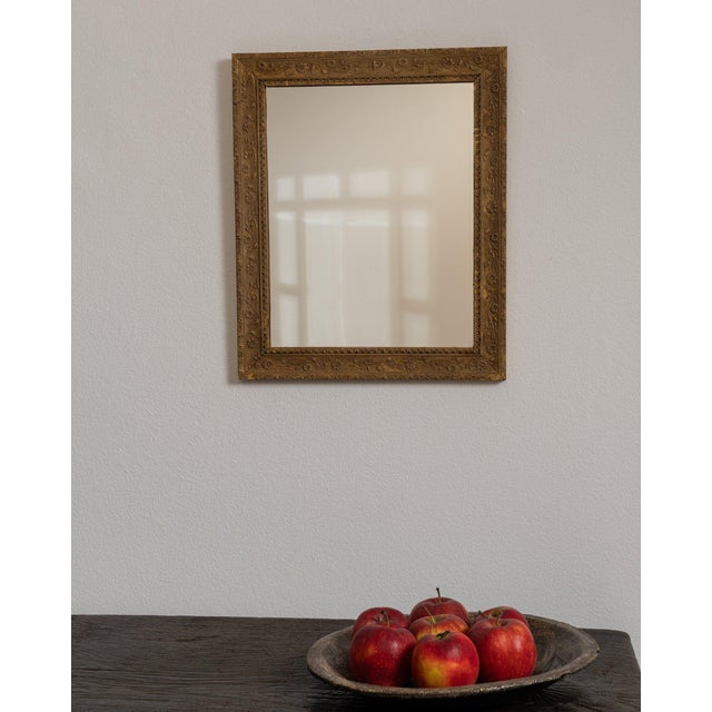 Wood 19th Century France Antique Gold Carved Giltwood Mirror For Sale - Image 7 of 7