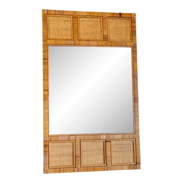 Vintage Rattan Wall Mirror Chairish