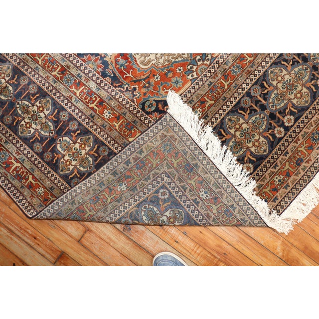 Mid-Century Modern Zabihi Collection 19th Century Museum Caliber Mohtasham Kashan Rug For Sale - Image 3 of 12