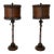 Bamboo Style Lamps With Oval, Wovan Shades For Sale
