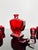 Art Deco Ruby Red Glass Decanter with Six Shot Glasses from Moser, Czechoslovakia, 1930, Set of 7 For Sale - Image 4 of 12