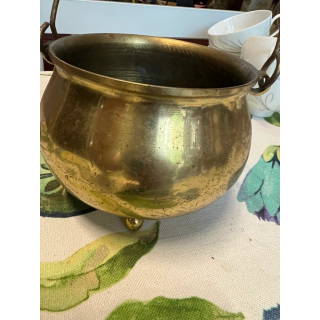 1970s Petite Brass Footed Bowl For Sale - Image 4 of 6