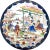 1920's Antique Asian Blue Japanese Chinoiserie Hand Painted Traditional Geisha Girl & Pagoda Plates & Small Bowls - A 23 Piece Set For Sale - Image 4 of 9