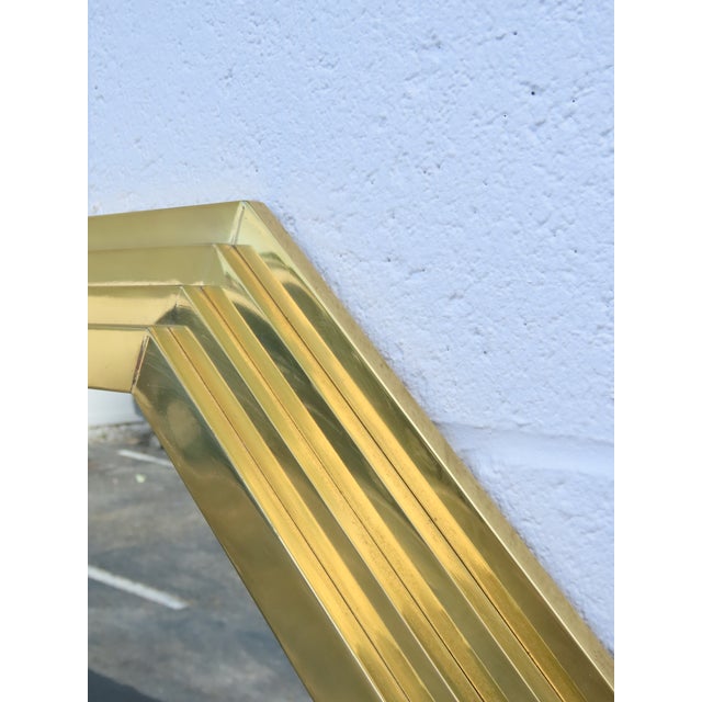 Willy Rizzo Italy 1970s Large Brass Octagon Wall Mirror 6455 For Sale - Image 11 of 11