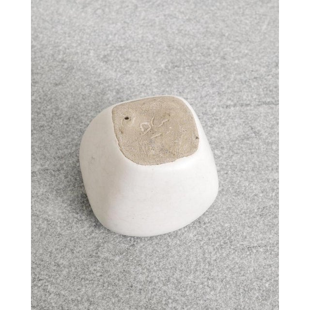 French Mid-Century White & Golden Ceramic Bowl by Denise Gatard, 1960s For Sale - Image 6 of 7