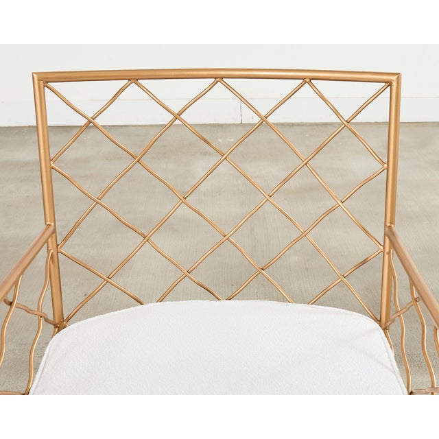 Pair of Maison Jean Royere Style Croisillion Armchairs For Sale - Image 12 of 18