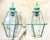 Metal 1980s Stunning Pair of Vintage Solid Brass & Glass Geometric Hanging Lanterns - a Pair For Sale - Image 7 of 16