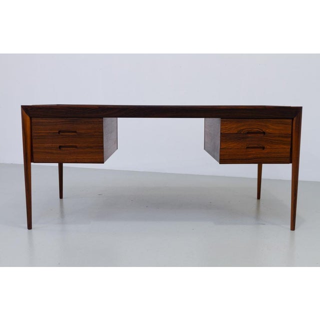 Mid-Century Modern Vintage Danish Rosewood Desk from Erik Riisager Hansen, 1950s For Sale - Image 3 of 18