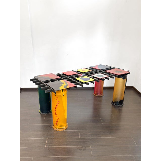 Plastic Il Rumore Del Tempo Series Nobody's Perfect Table by Gaetano Pesce for Zerodrawing, 2000s For Sale - Image 7 of 7