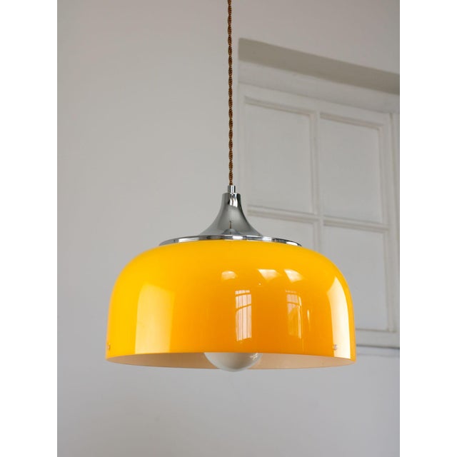 Space Age Yellow Pendant from Guzzini, 1970s For Sale - Image 12 of 18