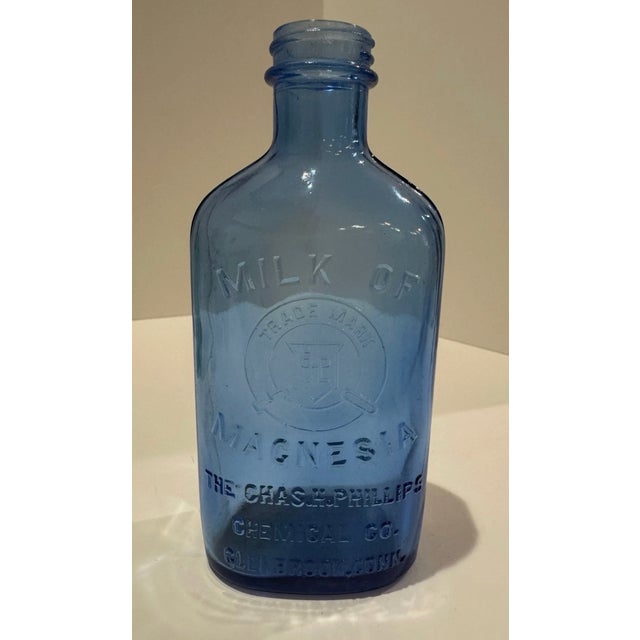 Antique Apothecary Bottle Lot Cobalt Blue Aqua Clear Drugstore Pharmacy Bottles For Sale - Image 11 of 13