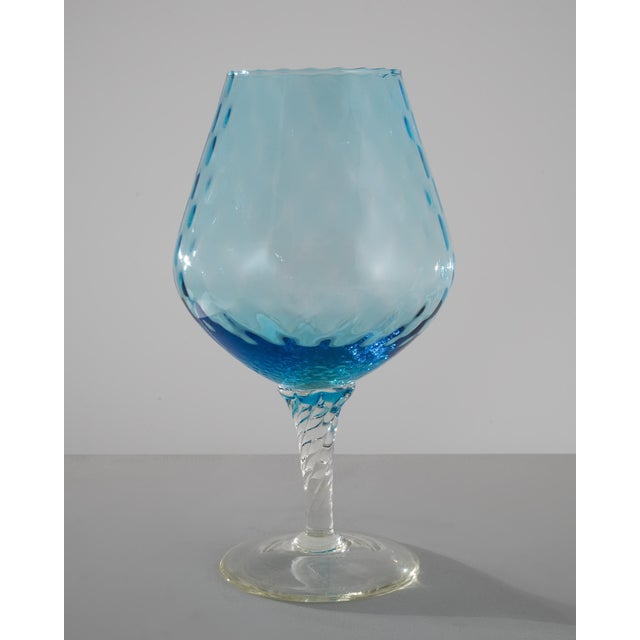 1960s Italian Blue Glass Goblet For Sale - Image 17 of 18