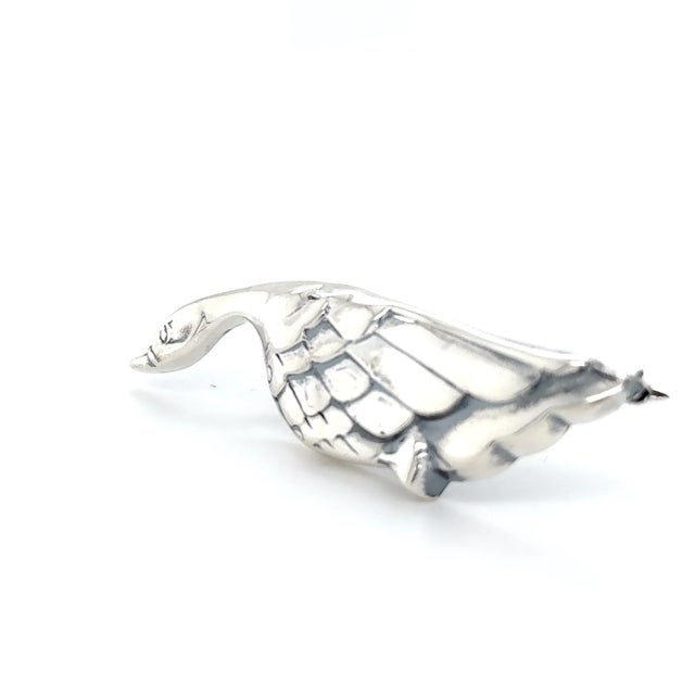 Tiffany & Co Goose Brooch Sterling Silver Estate For Sale - Image 9 of 9