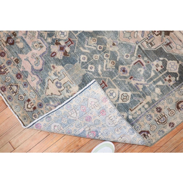 Textile Vintage Green Persian Malayer Rug For Sale - Image 7 of 7