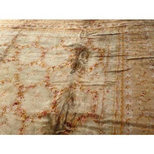 French Distressed Savonnerie Carpet, 1890s-1910s For Sale - Image 13 of 18