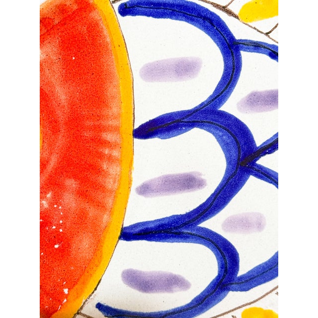 1980s Vintage Whimsical Italian DeSimone Terra Cotta Fish Plates - a Pair For Sale - Image 5 of 10