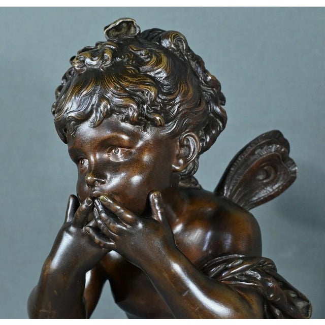 Bronze Love Sending Kisses in Bronze by A. Moreau, 1890s For Sale - Image 6 of 17