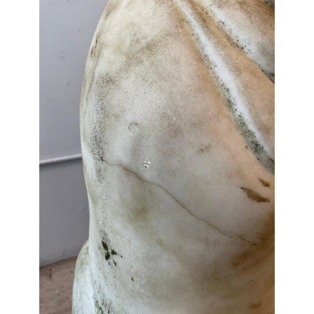 Figurative 1940s Carved Marble 3 Feet High Siddhartha For Sale - Image 3 of 12