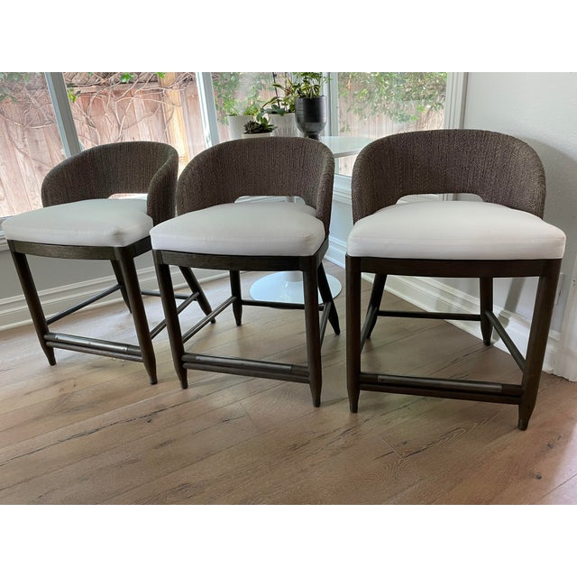 Contemporary Palecek Prescott Counter Stools Set of 3 Chairish
