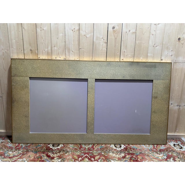 Wood Art Nouveau Bistro Mirror in Venetian Verre Églomisé, 1960s For Sale - Image 7 of 9