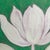 Original Framed Tulip Painting, Green Floral Wall Art, Acrylic on Canvas in Gold Bamboo Frame, 13x13 Botanical Boho Home Decor For Sale - Image 4 of 4