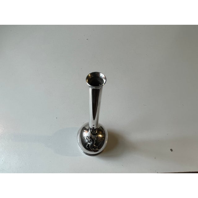 Silver Art Deco Silver Plated Lizard Vase by Hugo Grün, 1930s For Sale - Image 8 of 10