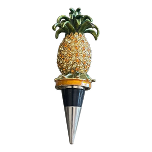 1970s Jay Strongwater Pineapple Bottle Topper