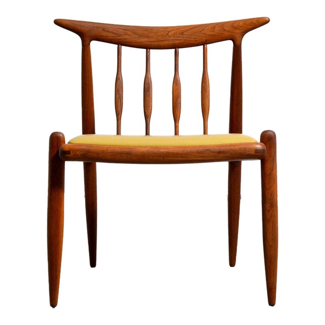 Black Walnut and Leather Lounge Chair Attr. Sam Maloof, 1960s For Sale
