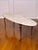 Italian Mid 20th Century Italian Brass and Marble Oval Coffee Table For Sale - Image 3 of 11