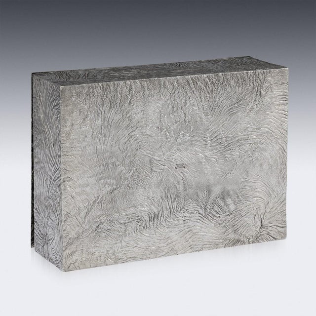 Silver 20th Century Solid Silver Samorodok Cigar Box from Tiffany & Co, 1970s For Sale - Image 8 of 15