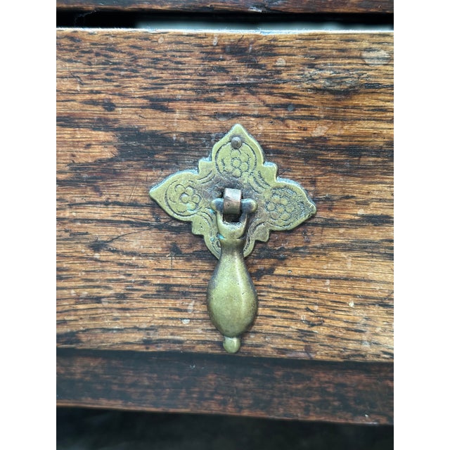 18th C English Oak Mule Chest George III Blanket Chest Paneled 54.5” For Sale - Image 9 of 18