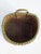 1940s Circa 1940s Splint Pack Basket in Ochre/Green Paint For Sale - Image 5 of 6
