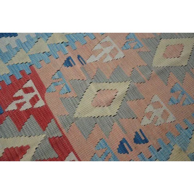 1960's Vintage Turkish Wool Kilim Rug- 3′8″ × 5′1″ For Sale - Image 10 of 11