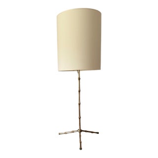 1970s Hollywood Regency Bamboo Shaped Table Lamp, Maison Jansen For Sale