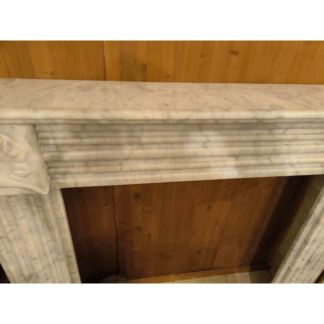 1920s Grey Marble Fireplace, 1920s For Sale - Image 5 of 5