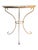 Mid-Century Modern Vintage Wrought Iron Demi-Lune Console Table with Painted Pine Top, 1950s For Sale - Image 3 of 12