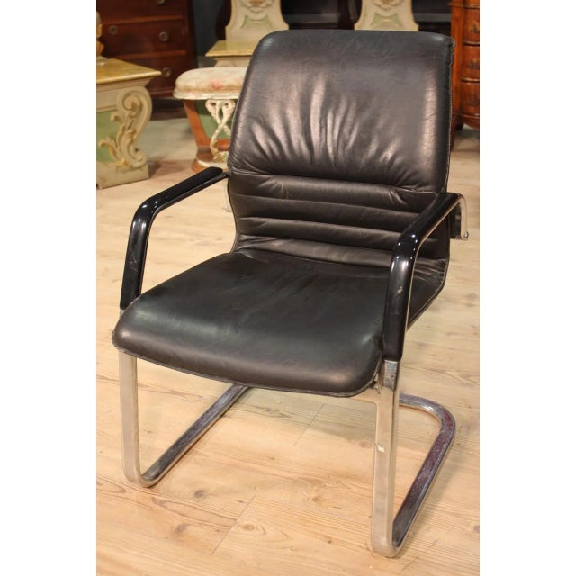 Plastic, Iron & Imitation Leather Armchair, 1980s For Sale - Image 14 of 15