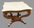 Wood Antique Empire Marble Top Center Table Mahogany Parlor Console Sofa Table For Sale - Image 7 of 11