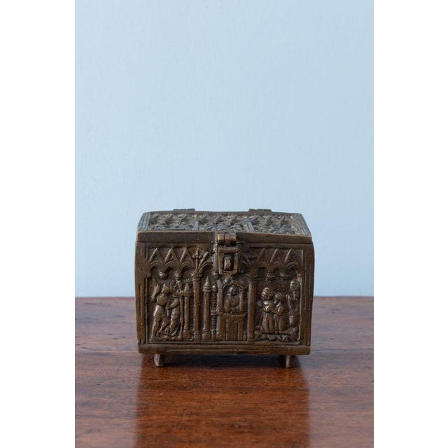 Gothic Revival Bronze Casket Box, 1880 For Sale - Image 12 of 12