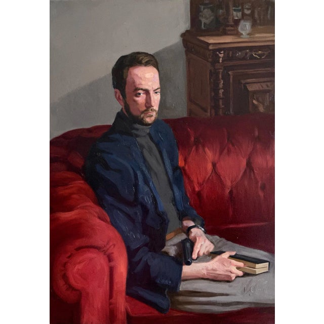 Male Portrait, 2021, Oil on Canvas For Sale - Image 9 of 9