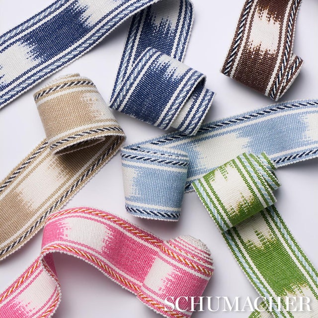 Schumacher SAMPLE - Schumacher Banyan Tape Narrow In Blue For Sale - Image 4 of 4