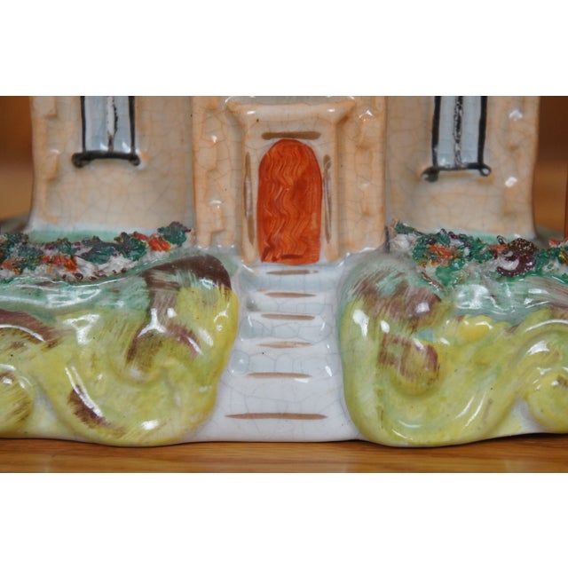 Antique 19th Century English Staffordshire Porcelain Manor House Figurine For Sale - Image 12 of 12