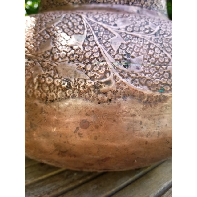 Antique Copper Pakistani Large Curry Pot For Sale - Image 10 of 12