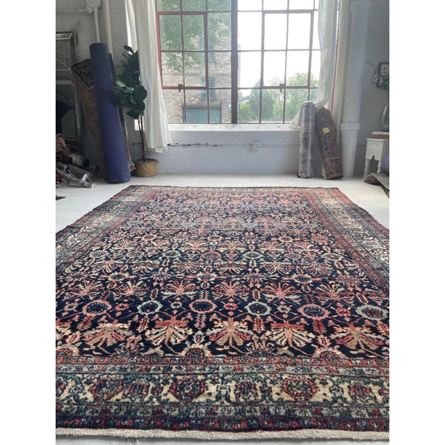Antique Bibikkibad Rug - 8.7 X 11.9 For Sale - Image 9 of 12