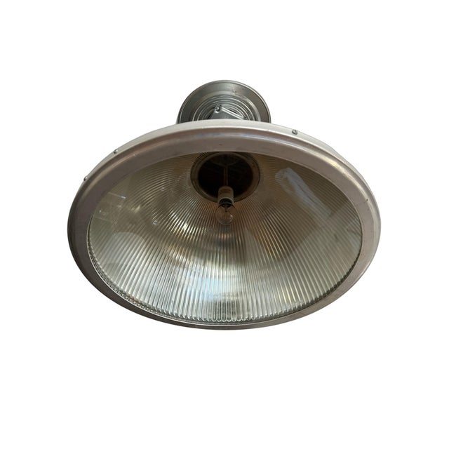 Holophane Lot of 12 -- Extra Large 22" 1940s Industrial Holophane Pendants For Sale - Image 4 of 10