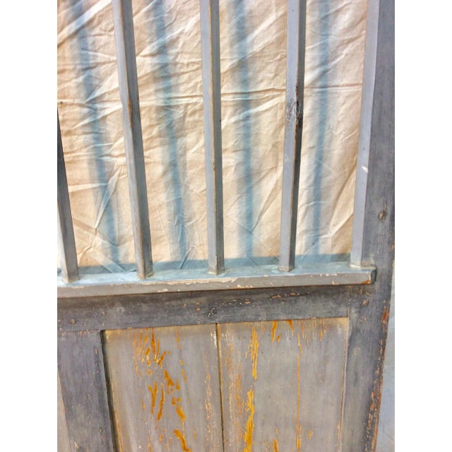 Early 20th Century French Wood Painted Garden Gate For Sale - Image 11 of 13