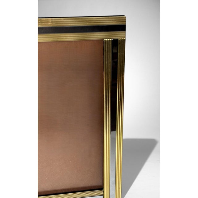 Romeo Rega Style Italian Brass and Steel Picture Frame For Sale - Image 11 of 18